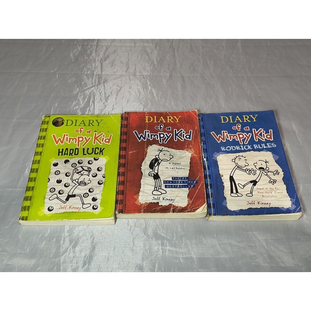 Set Of 3 Dairy Of A Wimpy Kid Paperback Books